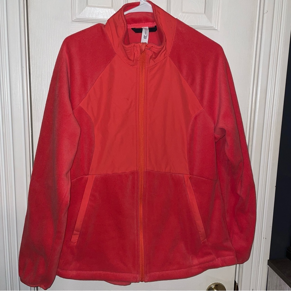 Pink fleece jacket